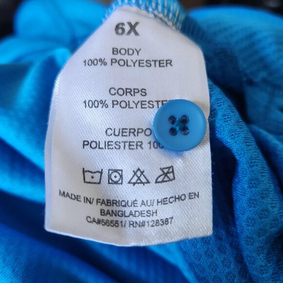 UFC Ultimate Fighting Championship Golf Shirt Blue 6X Grey Trim - Picture 10 of 11